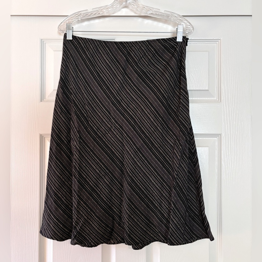 Anne Klein Diagonal Stripe Midi Skirt